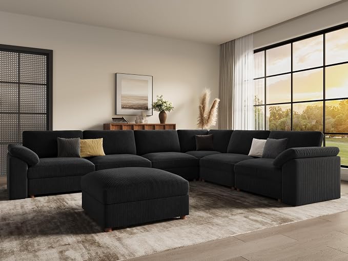 EASE MOOSE Oversized Sectional Modular Sofa, Large U Shape Sectional Couch Wide - Image 2