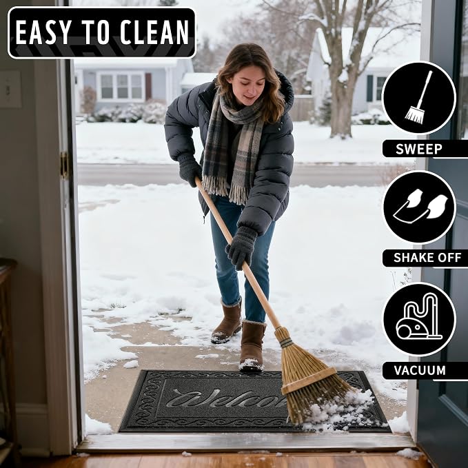 Yimobra Welcome Mat Outdoor Indoor, Waterproof Heavy Duty Front Door Mat - Image 6