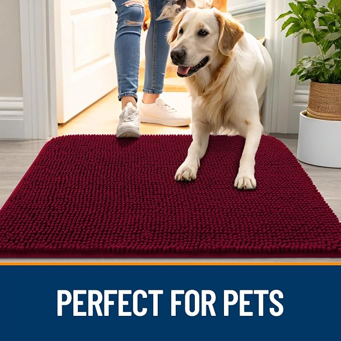 OLANLY Dog Door Mat for Muddy Paws 47x20, Absorbs Moisture and Dirt, Absorbent - Image 6