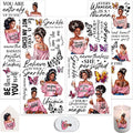 4 Sheets Rub on Transfers for Crafts, Inspirational Quote Furniture Transfers by Dorsbaby