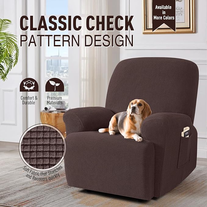 TAOCOCO Oversized Recliner Chair Covers, 1 Seater Streach Recliner Covers Soft - Image 2