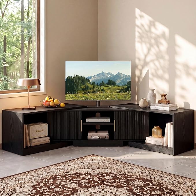 IRONCK TV Stand for 55-80 Inches TVs, Extendable Corner Entertainment Center - Image 8