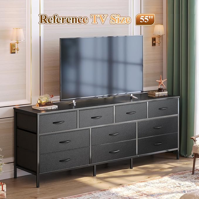Huuger 63 Inch Dresser for Bedroom, Long Dresser - Image 4