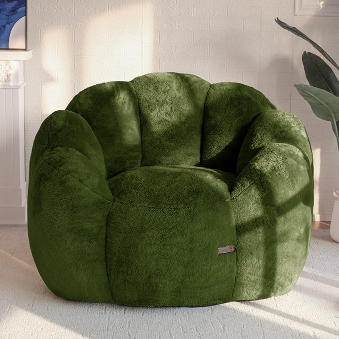 MAXYOYO Bean Bag Chair for Adults, Floral Shaped Bean Bag Sofa, Ultra Soft Faux by MAXYOYO
