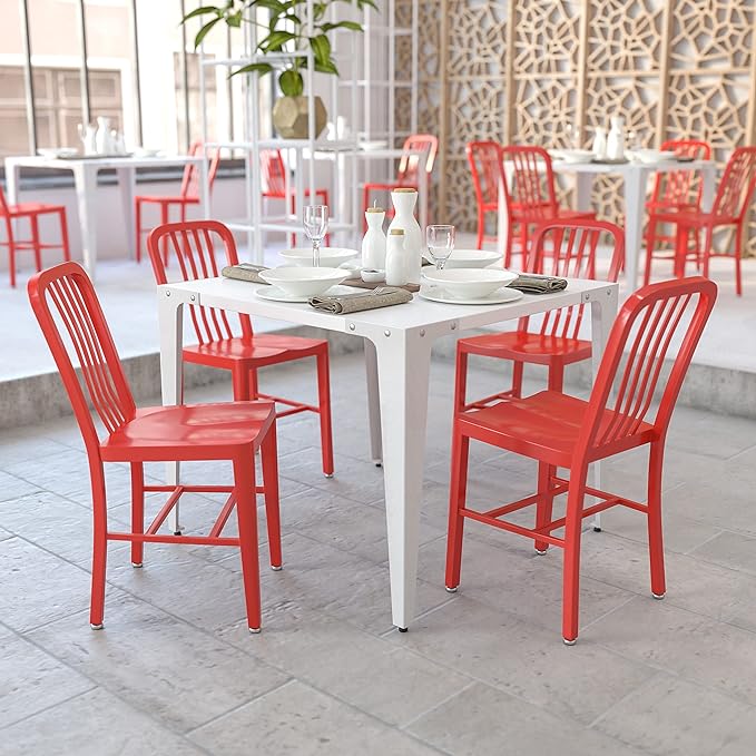 Flash Furniture Gael Indoor/Outdoor Modern Metal Dining Chairs, by FlashFurniture