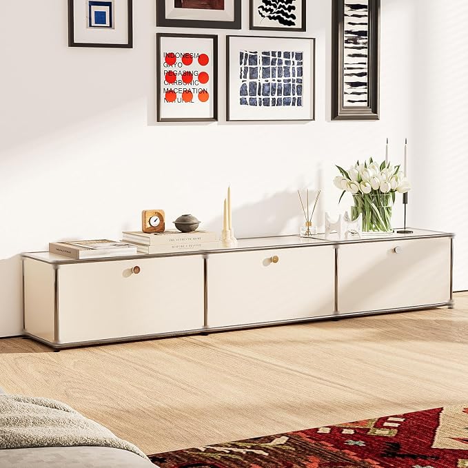 Modern Storage Cabinet Sideboard Versatile Free-Standing Organizer Cabinets - Image 2