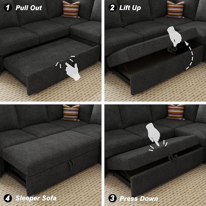Belffin Modular Sectional Sleeper Sofa Bed - Image 7