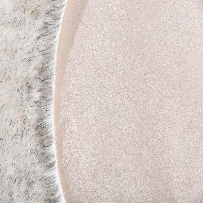 ORINOVA White and Grey 4X6 Faux Sheepskin Shag Fur Runner Rugs - Image 8