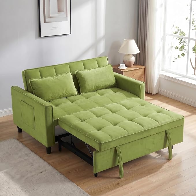 3 in 1 Convertible Sofa Bed, Loveseat Sleeper Sofa - Image 6