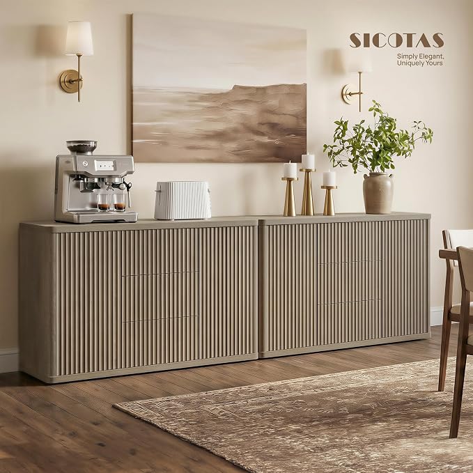 SICOTAS Buffet Cabinet with Storage 54.7" Large Modern Accent Storage Cabinet - Image 2