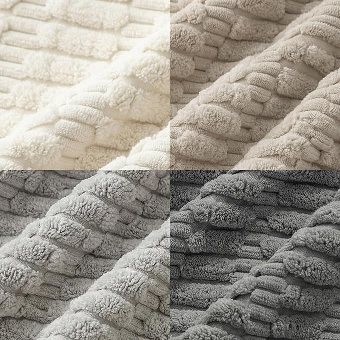 Fancy Homi Set of 4 Grey and White Boho Decorative Throw Pillow Covers 24x24 - Image 5