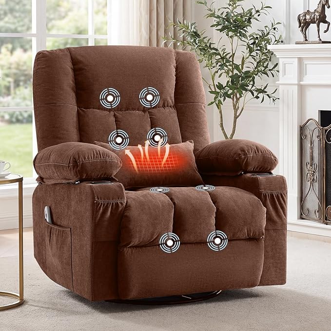 Swivel Recliner Chair for Adults by Bosmiller