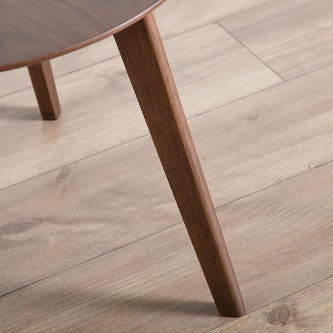 Furniture of America Callum Mid-Century Modern Solid Wood 2 Piece Brown Round - Image 18