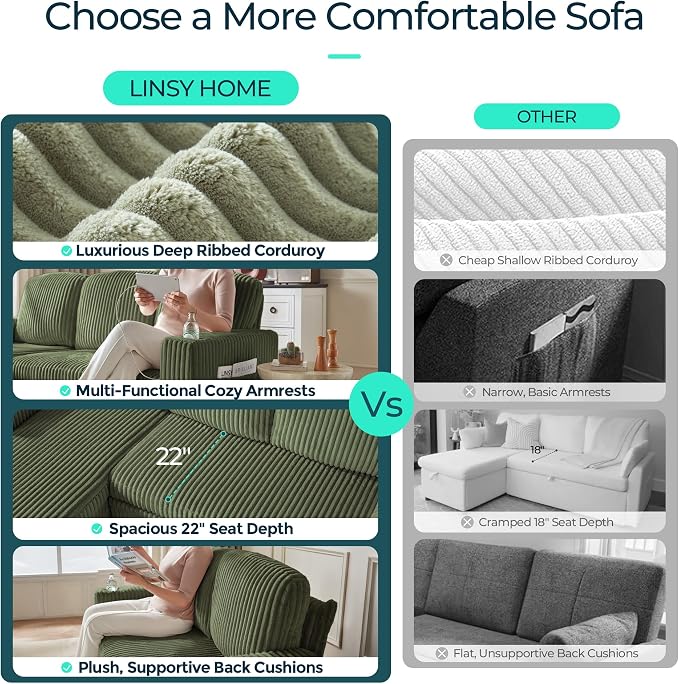 LINSY HOME Sectional Sleeper Sofa - Image 7