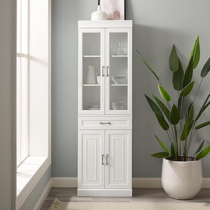 Crosley Furniture Stanton Glass Door Pantry Storage Cabinet - Image 7