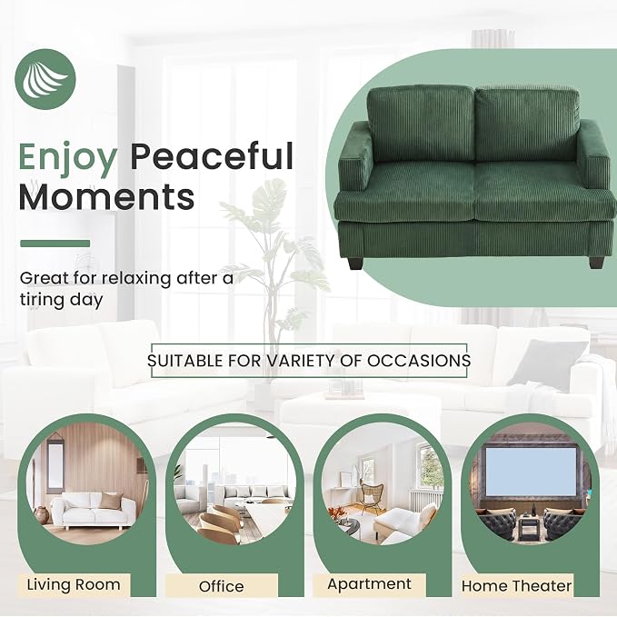YOUDENOVA 2 Piece Set Comfy Sofa Couch, Loveseat Sofa * 2 - Image 5