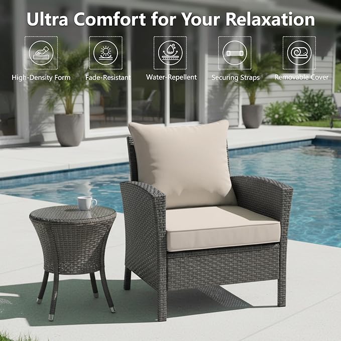22x22 Inch Patio Chair Cushion - Image 2