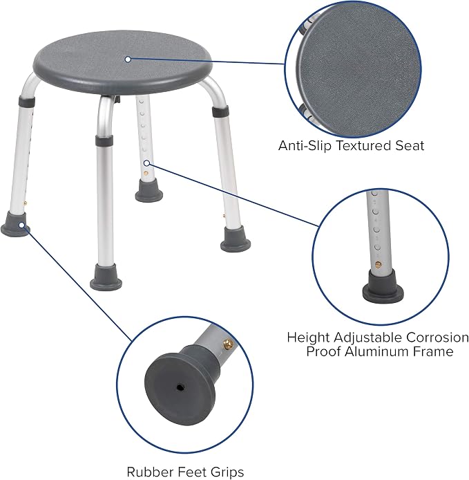 Flash Furniture Hercules Series Aluminum Bath and Shower Chair - Image 3