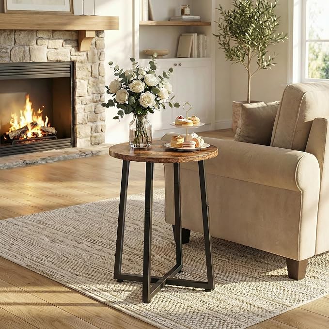 HOOBRO Side Tables Set of 2, Round End Accent Tables - Image 6