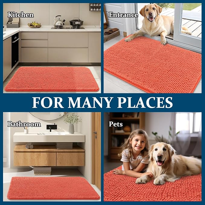 OLANLY Dog Door Mat for Muddy Paws 47x17, Absorbs Moisture and Dirt, Absorbent - Image 8