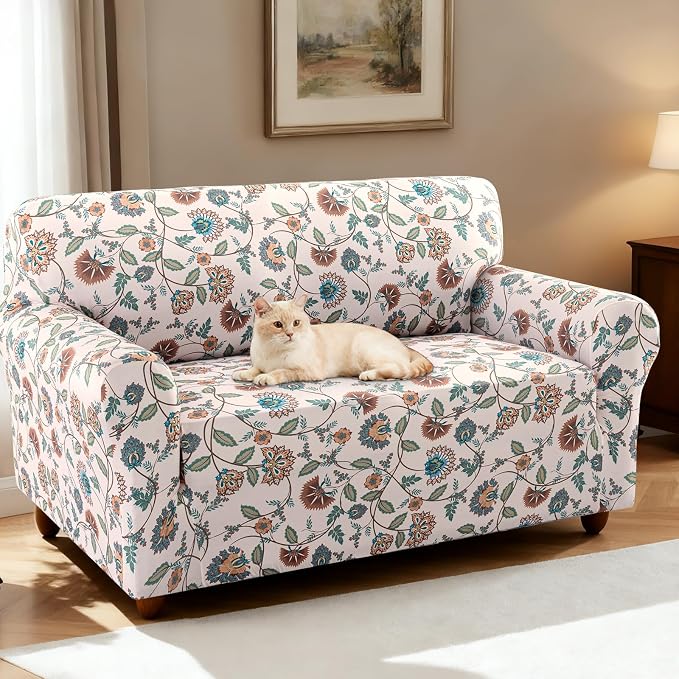 H.VERSAILTEX Printed Loveseat Covers 2 Cushion Couch Covers - Image 2