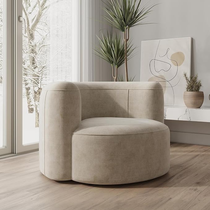Acanva Luxury Modern Tight Curved Back Velvet Sofa, Minimalist Style Comfy Couch - Image 3
