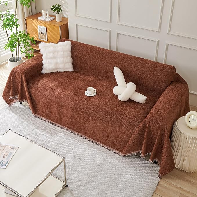 DREAMINGO Sofa Covers Washable Thick Chenille Couch Cover - Image 7