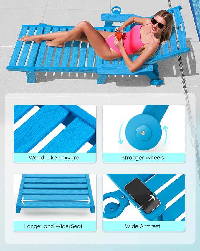Patio Chaise Lounge Chair Outdoor - Image 5