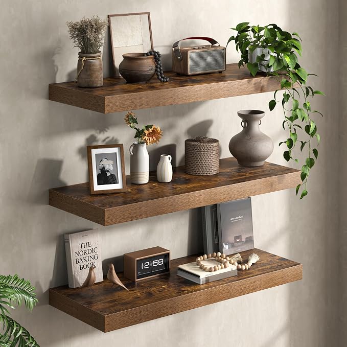 Fun Memories 72 Inch Floating Shelves, 12 Inch Deep Wall Shelf - Image 8