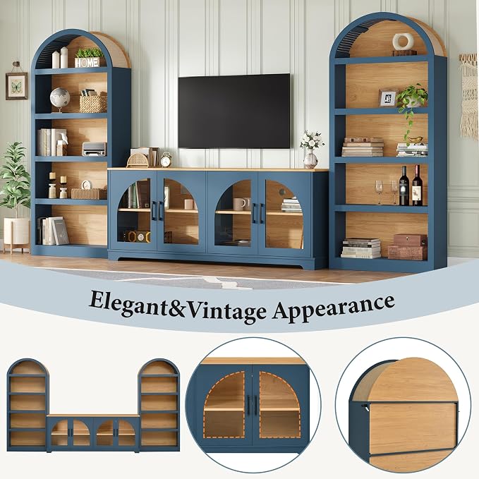 Merax Vintage Farmhouse TV Stand Set - Image 4