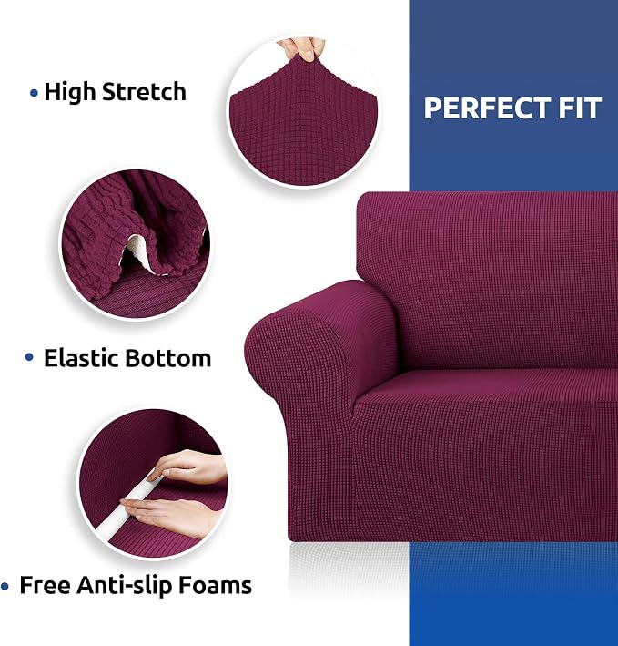 KEKUOU Stretch Oversized Sofa Slipcover 1 Piece Couch Sofa Cover Furniture - Image 5