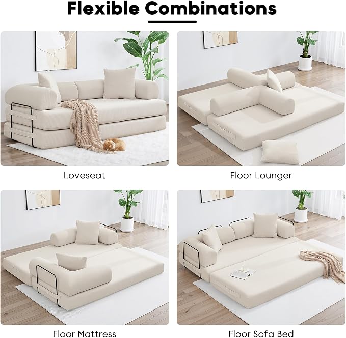 ZEIINPA Convertible Sleeper Sofa Bed - Image 6