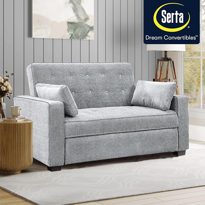 Serta Ainsley 72.6" Convertible Sleeper Sofa, Queen Size, Dreamcoil Comfort - Image 5