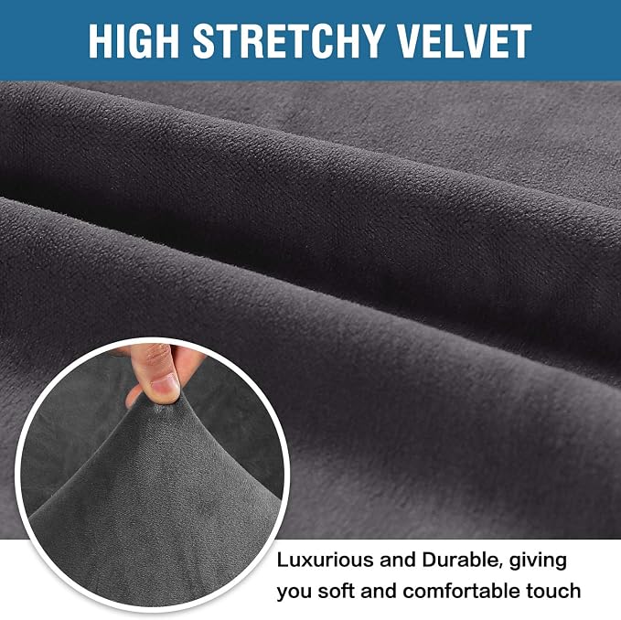 H.VERSAILTEX Stretch Velvet Sofa Covers Large Couch Covers Sofa Slipcovers - Image 3
