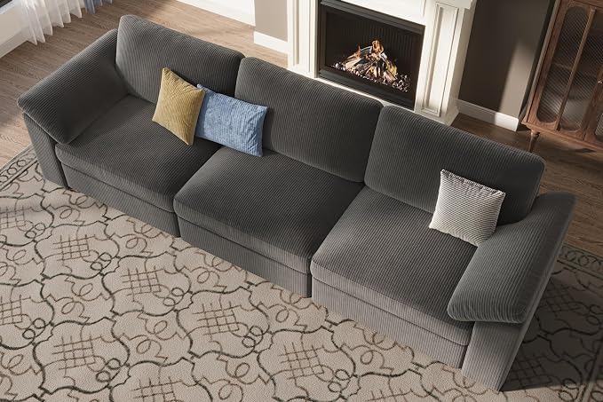 EASE MOOSE Sectional Modular Sofa, Comfty 3 Seat Cloud Couch, FSC Certified - Image 4