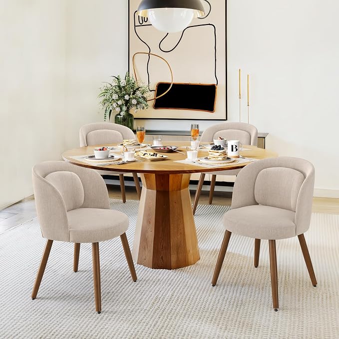 LUE BONA Dining Chairs Set of 4, Modern Upholstered Kitchen Chairs - Image 5