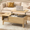 LYNCOHOME Fluted Lift Top Coffee Table by LYNCOHOME