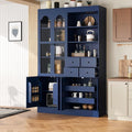VilroCaz 75'' Tall Freestanding Kitchen Pantry Cabinet, Wood Large Cupboard by VilroCaz