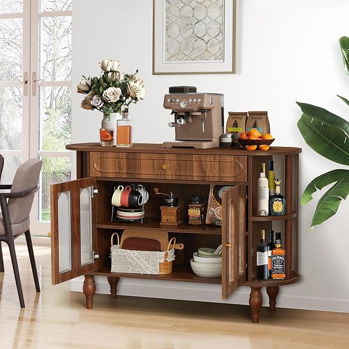 XUZENEST 47'' Fluted Sideboard Buffer Cabinet - Image 5