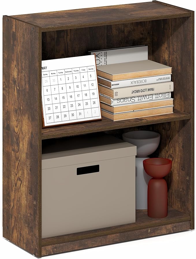 Furinno Gruen Book Shelf, 2-Tier Small Bookshelf, Bookcase by Furinno-FitsYourSpaceFitsYourBudget