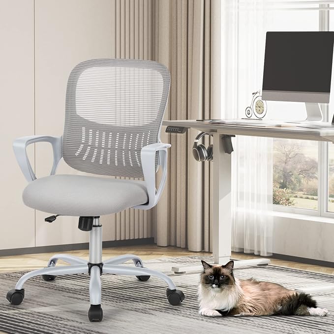 Sweetcrispy Ergonomic Mid-Back Mesh Home Office Desk Chair - Image 2
