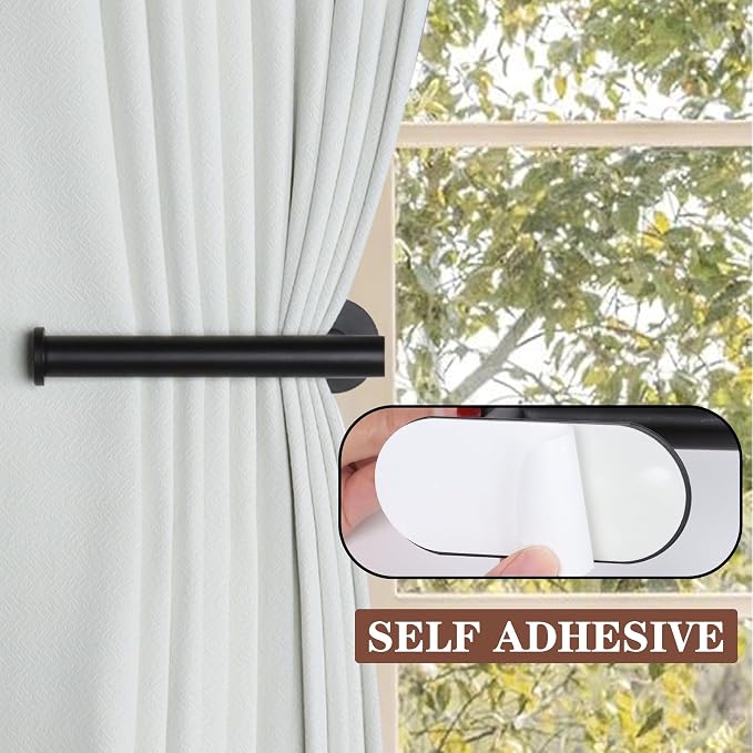 Groleca 2 Pack Adhesive Curtain Holdbacks Curtain Tie Backs Curtain Holdbacks - Image 2