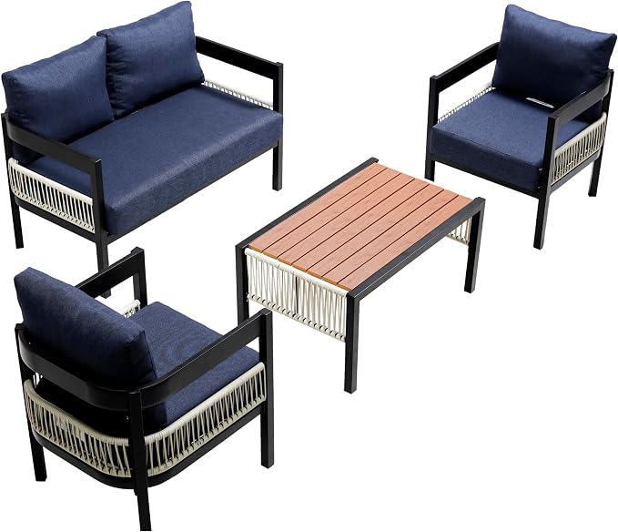 4-Pieces Outdoor Patio Sofa Set - Image 4