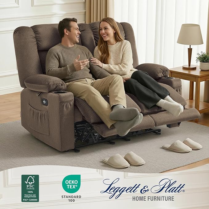 MCombo 55.9" Zero Gravity Power Loveseat Recliner - Image 4