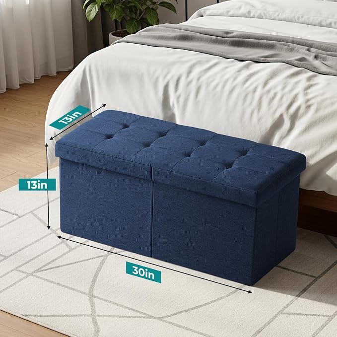 30.5-INCH Storage Ottoman Bench, Footrest - Image 3