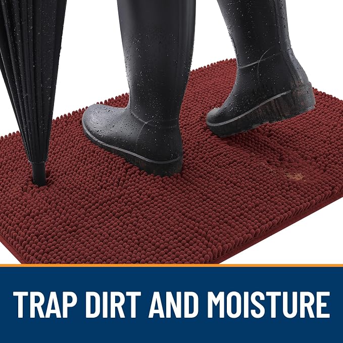 OLANLY Dog Door Mat for Muddy Paws 47x32, Absorbs Moisture and Dirt, Absorbent - Image 2
