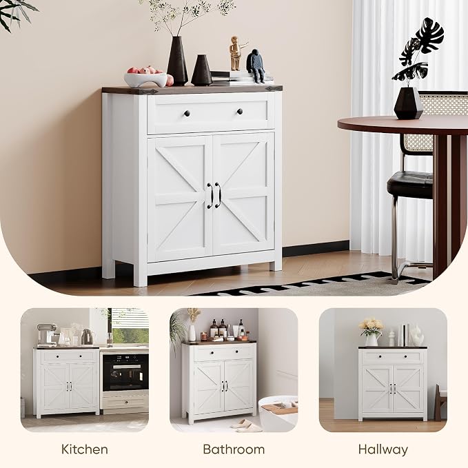 Semiocthome Farmhouse Sideboard Buffet Cabinet - Image 6