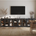BELLEZE Bijou Set of 4 Wall-to-Wall Storage Cabinets by BELLEZE