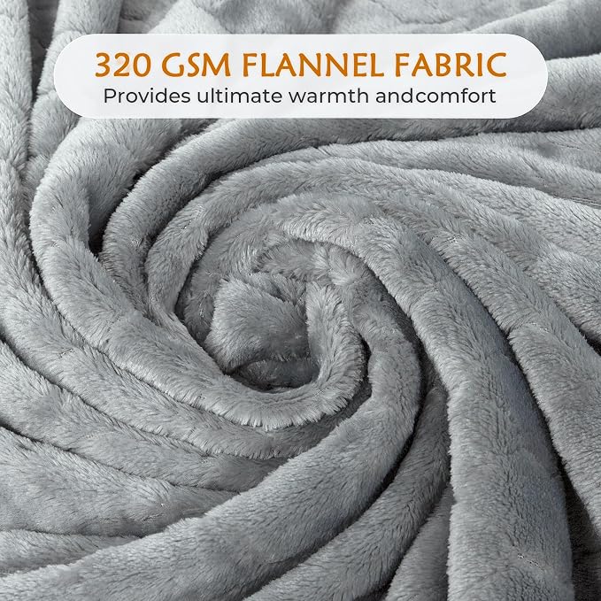 TOONOW Fleece Blanket Twin Size -320GSM Lightweight Fuzzy Soft Textured Flannel - Image 4