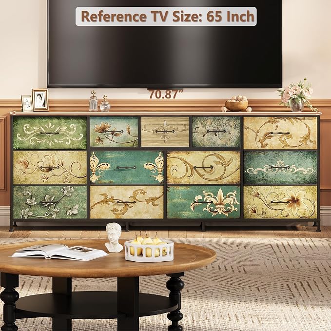 Tohomeor Dresser for Bedroom Chest of Drawers Fabric Dresser for Closet - Image 4